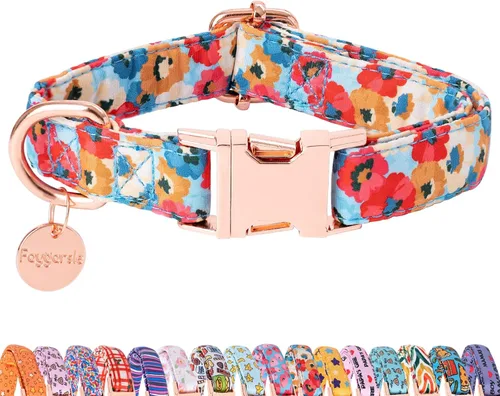 Miniatura 20 de Faygarsle Collar Lindo de Perro para Perras y Perros Machos, Collar Suave y Elegante para Mascotas con Diseño de Limón, Collar de Perro Amarillo