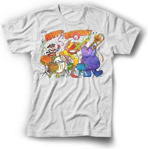Happy Birthday Ronalds Band 1988 Style T-Shirt - Comida rápida - Play Place Party -