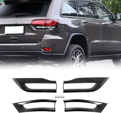Miniatura 8 de para Grand Cherokee Cubierta de Luz Trasera Moldura Bisel Negro para Jeep Grand Cherokee 2014 2015 2016 2017 2018 2019 2020 Accesorios Exteriores
