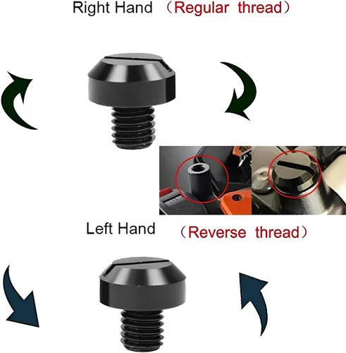 Miniatura 3 de zipelo Tornillo para Espejo de Motocicleta, 2 Piezas Tapones para Agujeros de Espejo para Espejos Retrovisores de Motor, Accesorios Decorativos