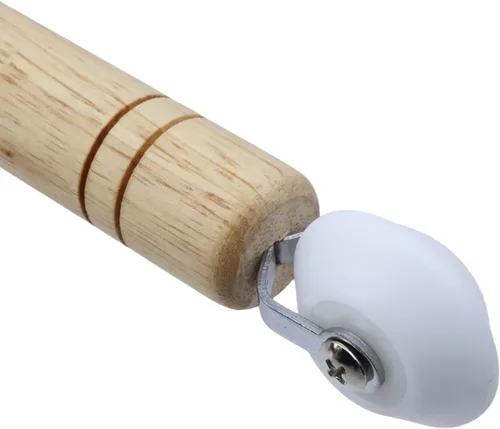 Miniatura 4 de Rodillo de costura de nailon de doble extremo con mango de madera, herramienta de rodillo de papel tapiz para construcción, amortiguamiento
