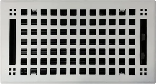 Miniatura 13 de Madelyn Carter Cubierta de ventilación de estilo artesanal contemporáneo, interior de acero fundido sólido, controla el flujo de aire, 2 x 10 Blanco