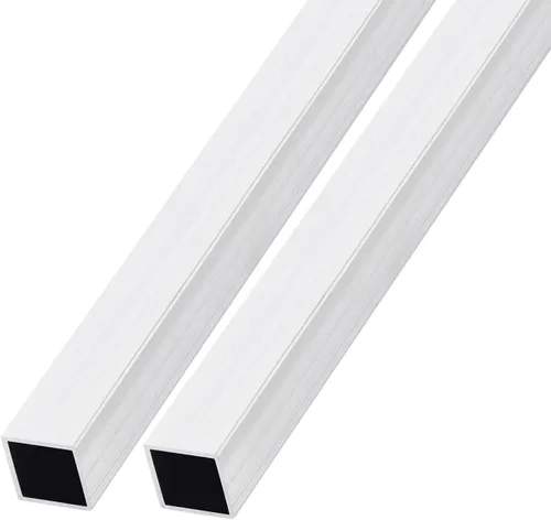 Miniatura 8 de METALLIXITY Tubo cuadrado de aluminio (1.575 in x 1.575 in x 0.039 in x 7.874 in) 2 piezas, tubo de aluminio 6063 - para muebles del hogar