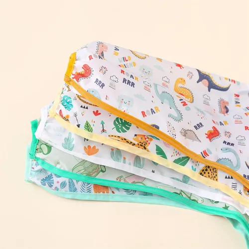 Miniatura 4 de Baberos de manga larga HaimoBurg, paquete de 5, baberos ligeros impermeables para bebés y niños pequeños de 6 a 30 meses