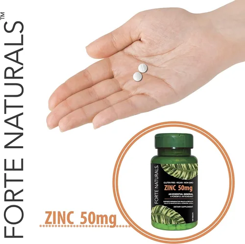 Miniatura 6 de Tabletas de zinc de 50 mg para estómagos sensibles, fórmula de suplemento suave sin náuseas para usuarios de GLP1 Fácil de tolerar, fabricado