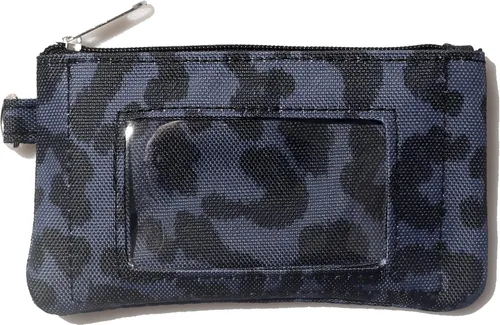 Miniatura 5 de DQL Llavero de cartera con estampado de leopardo, funda de identificación con cremallera, llavero de cartera de identificación