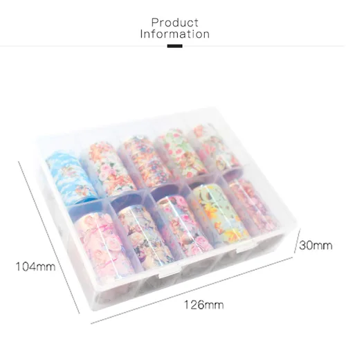 Miniatura 3 de 10 hojas de transferencia de lámina de uñas, diseño de flor de Cupido en ángulo, calcomanías de uñas, calcomanías de arte de uñas, tiras
