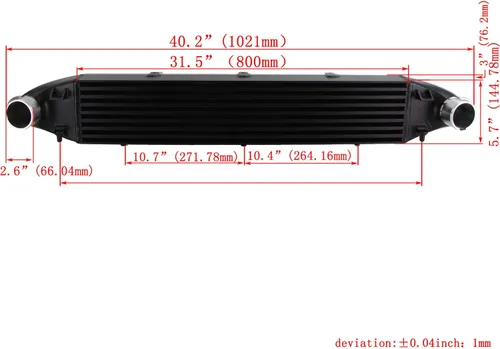 Miniatura 8 de Intercooler de montaje frontal de ajuste de alto rendimiento compatible con Fiesta ST 2014+