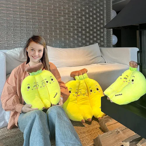 Miniatura 4 de Almohada de peluche de plátano de 13 pulgadas, juguete de fruta de animal de peluche para niñas o niños, para vacaciones