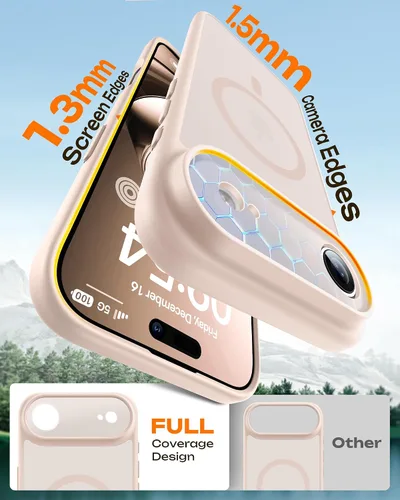 Miniatura 556 de TOCOL Funda para iPhone 11, compatible con Magsafe, protección completa de cámara, imanes integrados, protección contra caídas, funda translúcida
