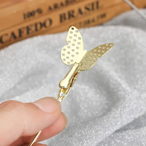 Miniatura 2 de Portatarjetas de mesa de mariposa para números, 10 unidades, 4.92 pulgadas, soporte de fotos de alambre de 4.92 pulgadas, clips de menú, soportes