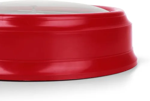 Miniatura 4 de Lafocuse Reloj de pared retro silencioso de cocina con agujas de cuchillo y tenedor, reloj de pared rojo vintage pequeño de 9.5 pulgadas, funciona