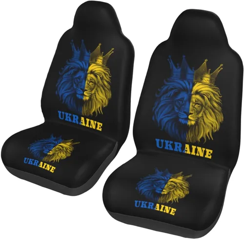 Miniatura 10 de República Dominicana 2 fundas para asientos delanteros de automóvil, fundas universales para asientos delanteros, juego completo de 2 piezas, se