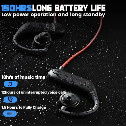 Miniatura 5 de Auriculares impermeables IP68 con reproductor de MP3 de 32 GB Bluetooth 5.2 auriculares inalámbricos, deportes, gimnasio