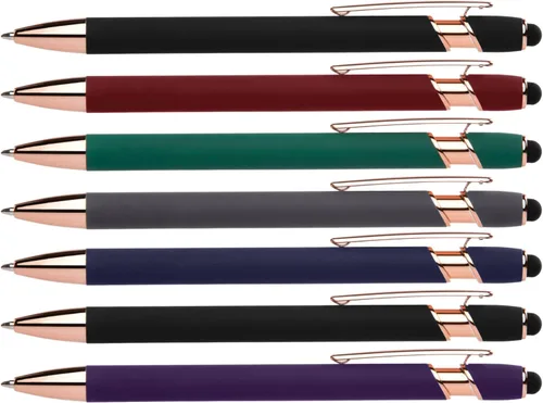 Express Pencils Oro rosa suave al tacto | Colores oro rosa | Bolígrafo con punta de lápiz digital un elegante bolígrafo de metal premium, tinta