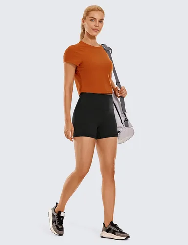 Miniatura 3 de CRZ YOGA Butterluxe - Pantalones cortos de ciclismo para mujer de 2.5 pulgadas, 4 pulgadas, 6 pulgadas, 8 pulgadas, cintura alta