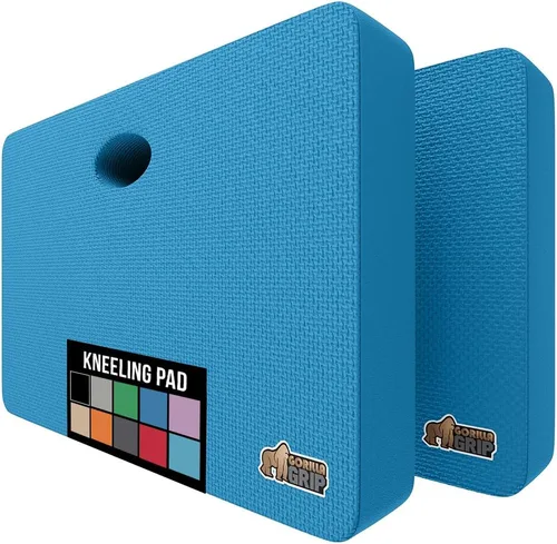 Miniatura 14 de GORILLA GRIP Almohadilla de rodillas de espuma suave extra gruesa con patente pendiente, 2 PK, almohadillas de rodillas grandes y de apoyo para Rojo