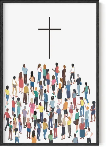 Miniatura 42 de Haus and Hues Pósteres religiosos de pared, la cruz de Jesucristo, carteles religiosos para niños, imágenes espirituales, imágenes religiosas
