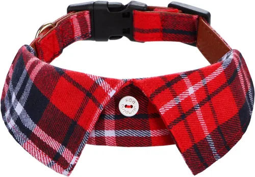 Miniatura 21 de Faleela Lindo Collar de Perro Navideño Suave para Niña con Lazo, Collar de Perro con Corbatín para Niño, Collar Ajustable Desmontable para Mascotas