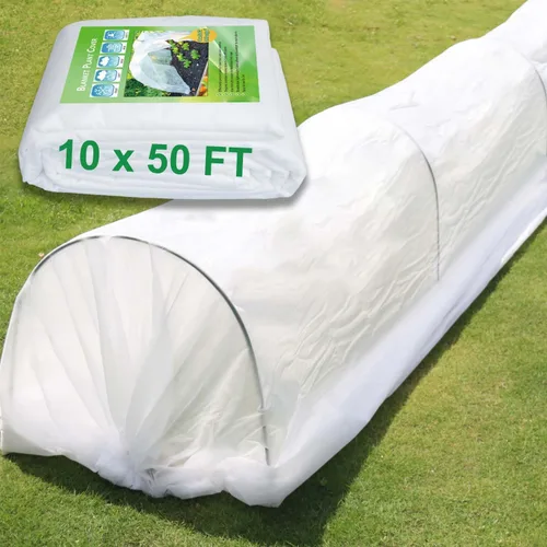 KLEWEE Cubiertas para Plantas Protección contra Heladas 10 x 50 Pies, 1.05 oz/yd² Tela Antihielo más Gruesa para Protección de Plantas contra