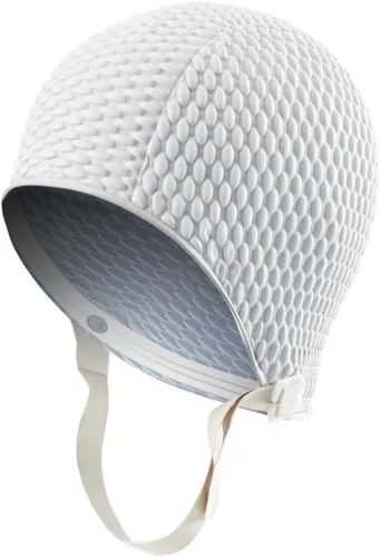 Miniatura 22 de Sporti Gorro de Natación de Burbujas, Gorro de Baño de Protección para Mujeres, Agarre Interior Antideslizante, Hecho de Látex/Goma y Mantiene