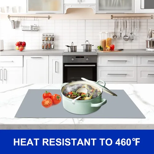 Miniatura 4 de Tapetes de silicona para encimera de cocina, resistente al calor, tapete protector de encimera, impermeable, tapete de silicona antideslizante
