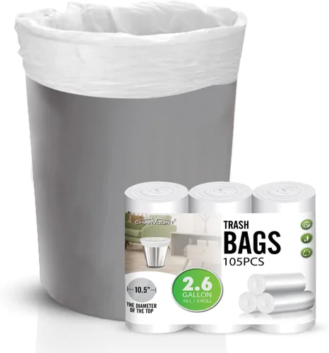 Miniatura 12 de CHARMOUNT Bolsa de basura de 4 galones, sin perfume, bolsas de basura de 4 galones para baño, cocina, dormitorio, 105 unidades (15 litros)