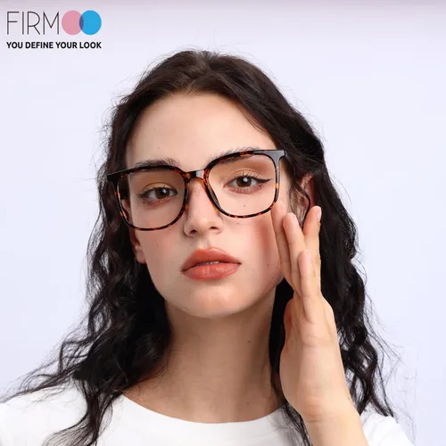 Miniatura 2 de Firmoo - Gafas de bloqueo de luz azul de gran tamaño para mujeres/hombres, anteojos de computadora de marco cuadrado grande para pantallas