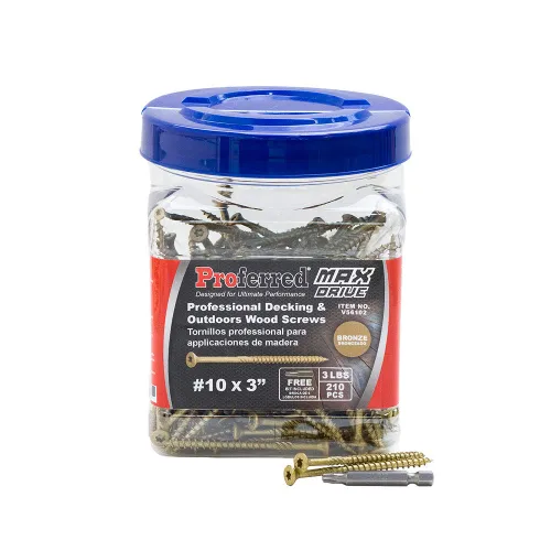 Miniatura 8 de Tornillos de madera profesionales para terrazas y exteriores, revestimiento SKT® de bronce - Spray de sal de 1500 horas, #8 X 2, 6 lóbulos 20