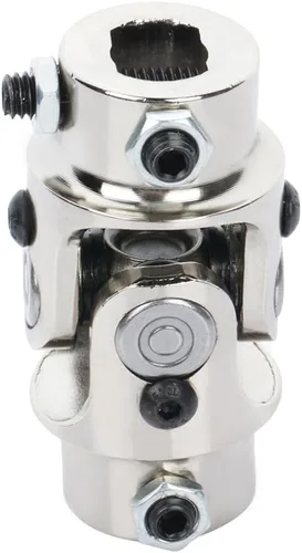 Miniatura 9 de cciyu Juntas de dirección cromadas 11/16-36 Spline X 3/4 DD U-Joint Eje 3.268 in Cromado