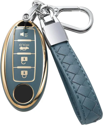 Miniatura 8 de Funda para llavero de 4 botones para Nissan, Azul 4 botones