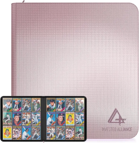 Miniatura 15 de Carpeta de tarjetas TCG prémium para 480 bolsillos laterales de carga Carpeta de tarjetas comerciales deportivas de 12 bolsillos con cremallera