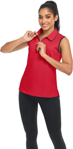 Miniatura 2 de SWISSWELL Camisas de golf para mujer, sin mangas, sin arrugas, estampado casual, verano, SMLXLXXL