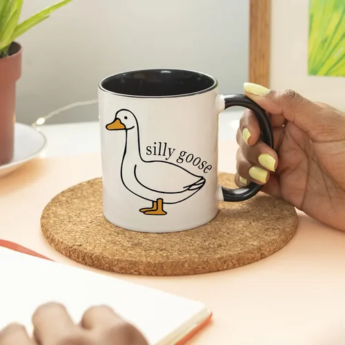 Miniatura 5 de YouNique Designs Taza de café Silly Goose On The Loose de 11 onzas, regalos para papá de parte de la hija, regalos de elefante blanco para adultos