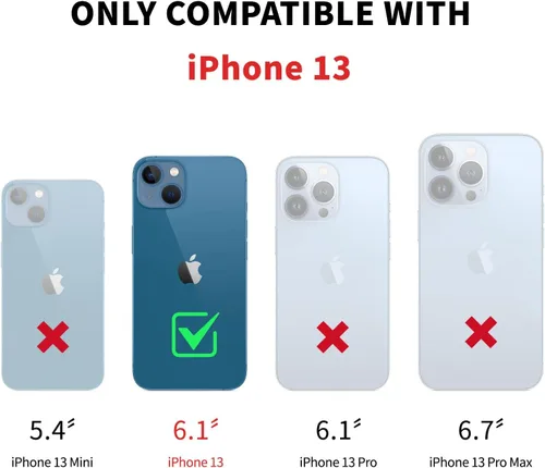 Miniatura 2 de DJDUCK Diseñado para iPhone 13 Funda tipo cartera con tarjetero, [Cubierta de cierre magnético] [Protección de cuero con bloqueo RFID] Fundas a Negro