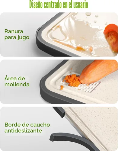 Miniatura 6 de Tablas de cortar de titanio para cocina, tabla de cortar 2 en 1 no tóxica, tablas de cortar para carne y verduras, fácil de limpiar, tamaño grande