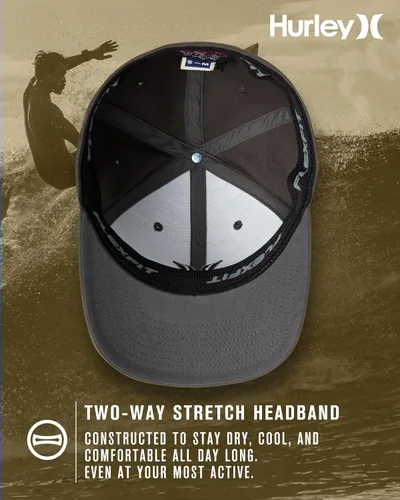 Miniatura 66 de Hurley Gorra de béisbol para hombre - Flexfit - Gorras de béisbol ajustadas para hombre (tamaños: S-XL)