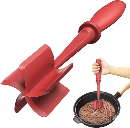 Picador de carne mejorado, triturador de carne resistente al calor para carne de hamburguesa, triturador de carne molida, utensilio de picador de 1