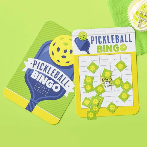 Miniatura 2 de Big Dot of Happiness Let's Rally - Pickleball - Tarjetas de bingo y marcadores - Juego de bingo para fiesta de cumpleaños o jubilación - Juego de 18