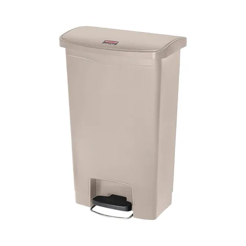 Miniatura 48 de Rubbermaid Commercial Products - Bote de basura Streamline Slim con pedal Papelera de plástico, 4 galones (15 litros), color rojo, con manos