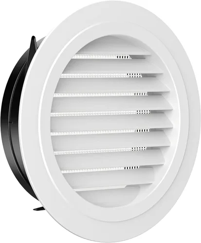 Miniatura 11 de Hon&Guan Respiradero de Escape de Alero de 3 pulgadas, Cubierta de Ventilación de Aire Redonda de 3'' con Malla Antimoscas Incorporada para Baño