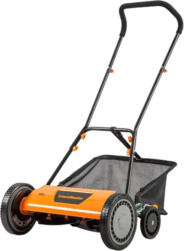 Miniatura 9 de LawnMaster LMRM1401 - Cortacésped con carrete de empuje (14 pulgadas, 5 cuchillas)