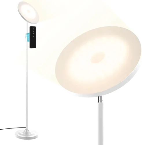 Miniatura 11 de hanaking Lámpara de pie brillante de 30W/2600LM con control remoto, lámpara de pie Torchiere que cambia de color RGB, ajuste continuo de Bombilla
