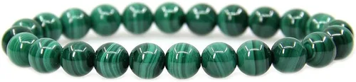 Miniatura 47 de Amandastone Pulsera elástica de cuentas redondas de 0.315 in con piedras preciosas naturales de 7 pulgadas