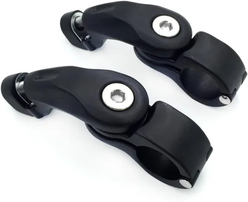 Miniatura 4 de HK MOTO - Kit 111 - Kit de montaje de clavijas de pie ajustable en ángulo corto negro de 2.5 pulgadas para protector de motor de 1.25