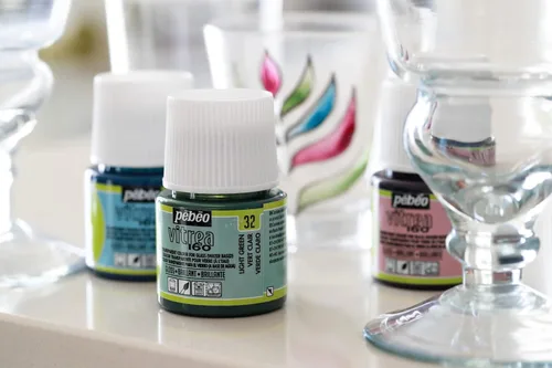 Miniatura 8 de Pebeo Vitrea 160 - Pintura para vidrio brillante, botella de 45 ml - Azul lapislázuli