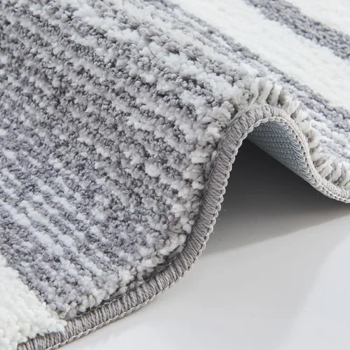Miniatura 4 de CozeCube Alfombras de baño para baño antideslizantes, alfombra de baño de microfibra absorbente esponjosa lavable, alfombras de baño estéticas, Gris