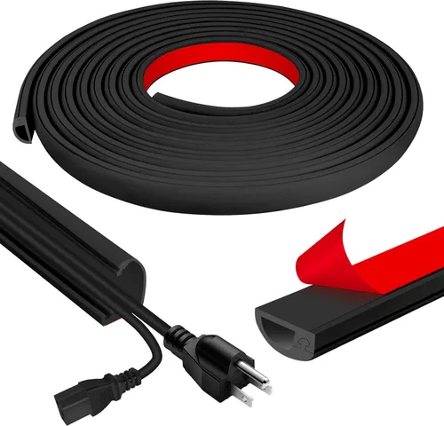 Miniatura 11 de Cubierta de pared para cable, 39 pulgadas, autoadhesivas, para cables en la pared, cable de extensión para piso, TV montada, cavidad del hogar
