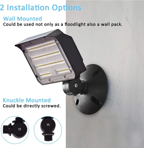 Miniatura 2 de Reflector LED de 30W con Articulación, Luminaria de Seguridad para Exteriores con Fotocélula del Atardecer al Amanecer 5000K 4,050lm