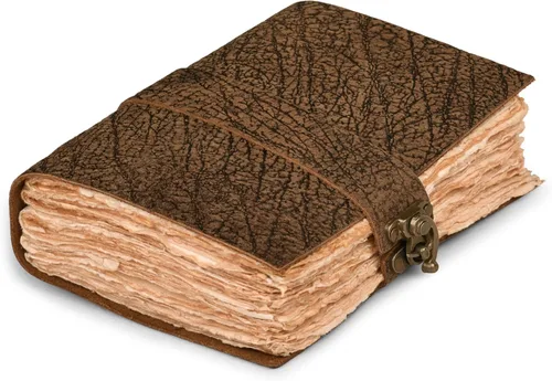 Miniatura 9 de LEATHER VILLAGE - Diario encuadernado en cuero vintage para mujeres y hombres - Libro de sombras - Cierre con llave - 200 páginas de papel artesanal
